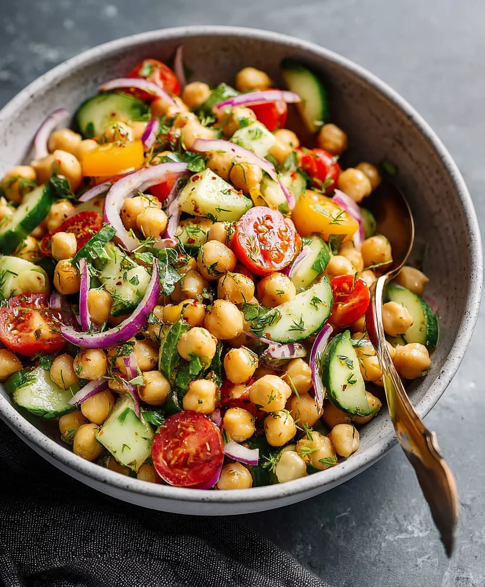 Easy Chickpea Salad Recipe-Quick & Delicious Lunch