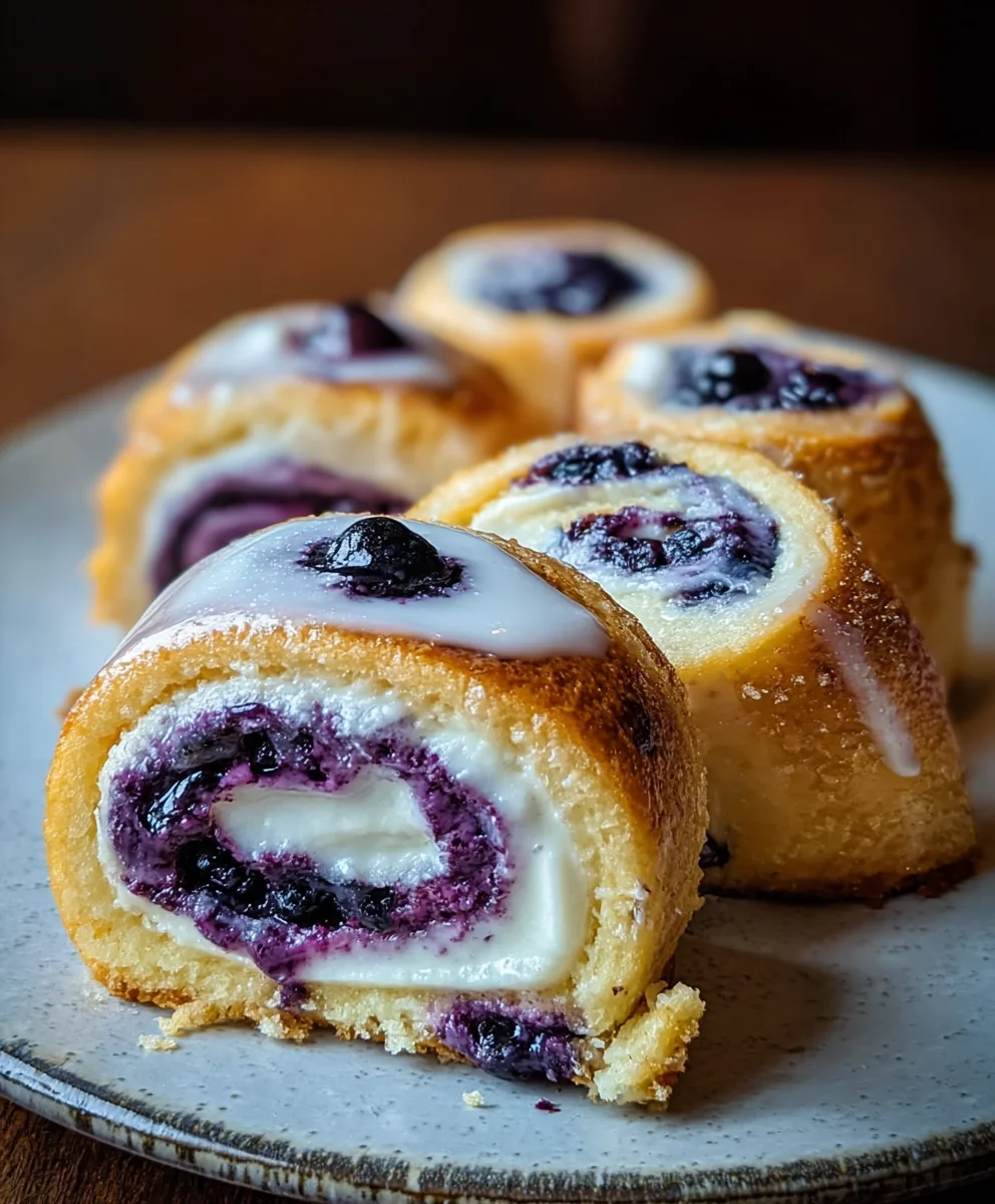 Blueberry Cheesecake Rolls - Easy & Delicious Dessert
