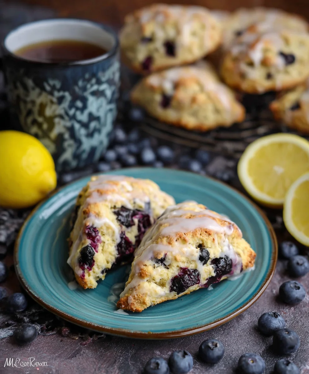 Sourdough Blueberry Lemon Scones-Flavor Burst