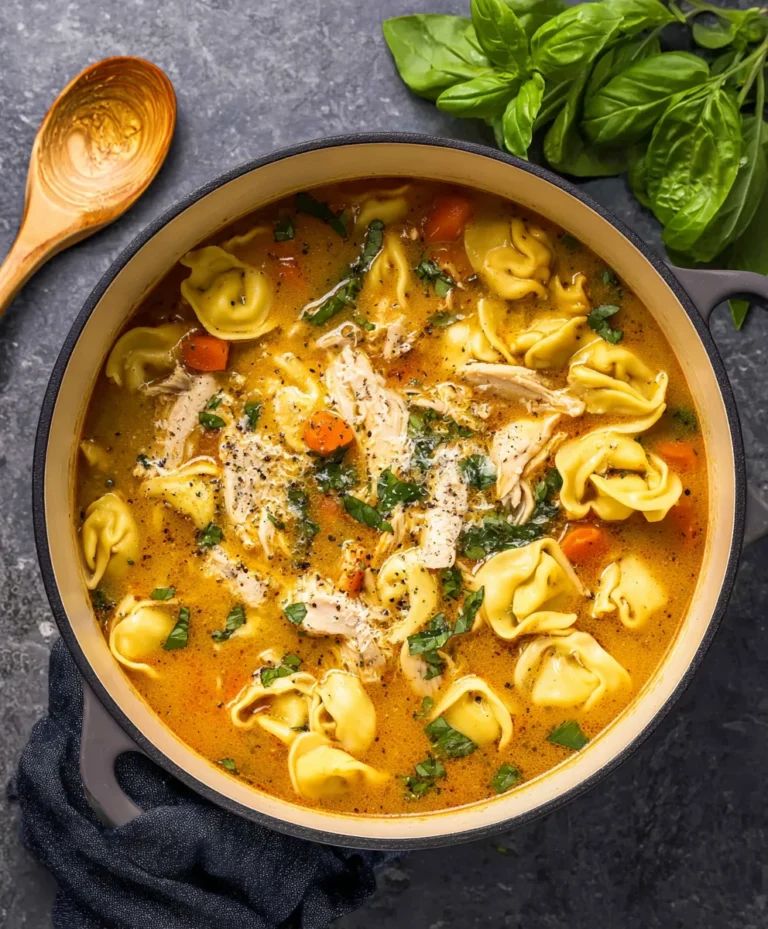 Easy Chicken Tortellini Soup Recipe-Hearty & Delicious