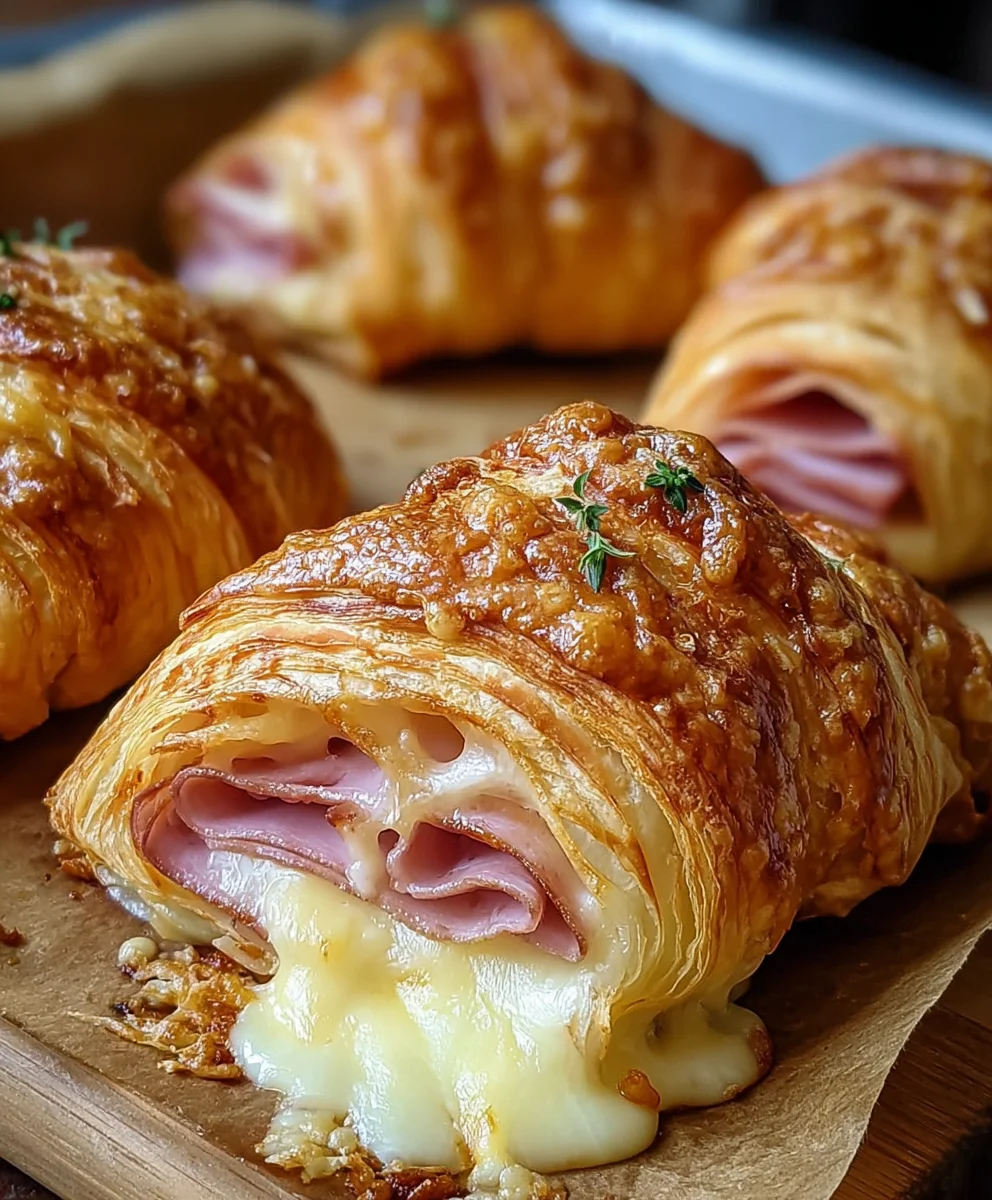 Beef Beef Ham Cheese Croissants - Easy Baked Recipe