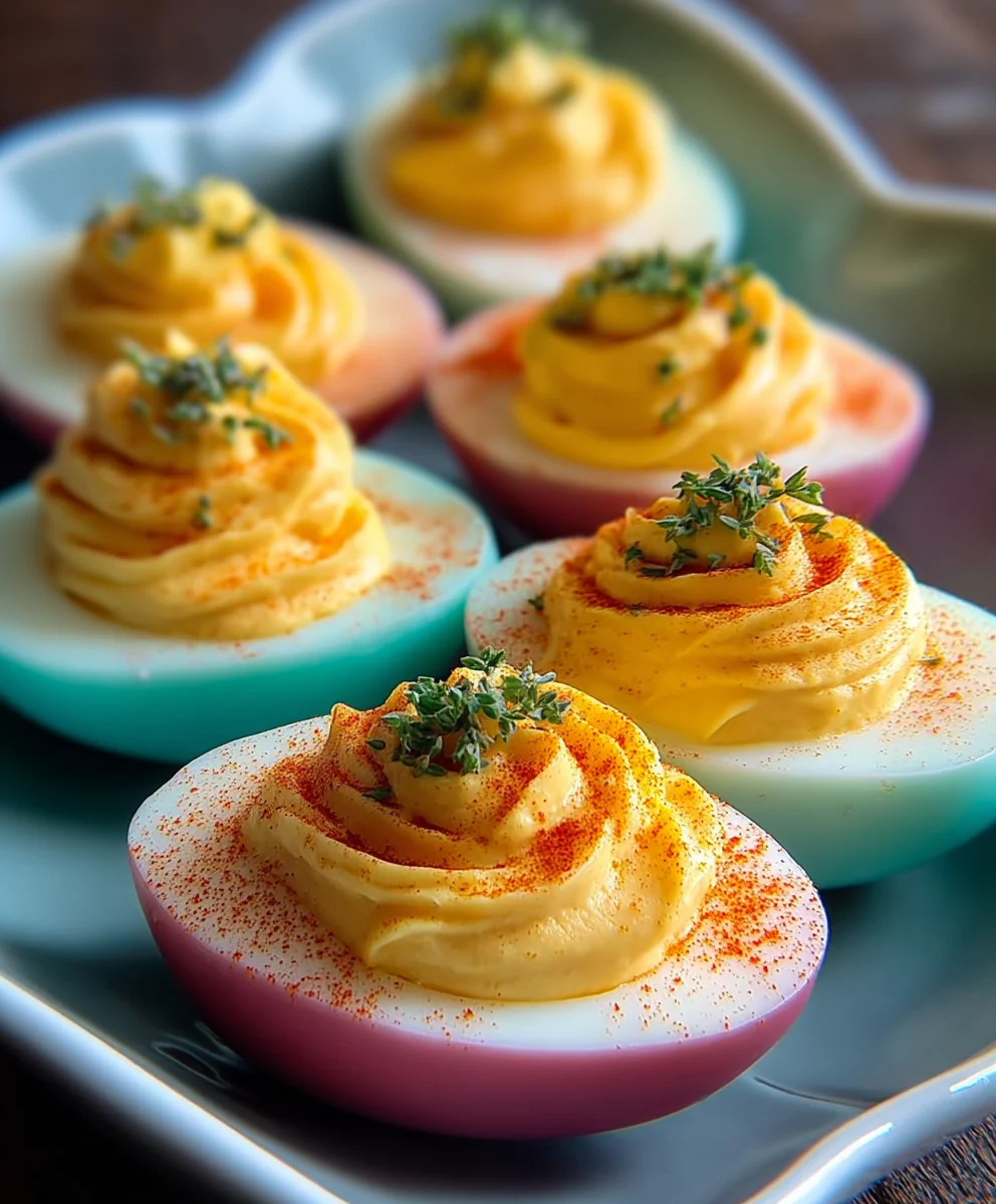 Colorful Deviled Eggs-Fun Party Appetizer