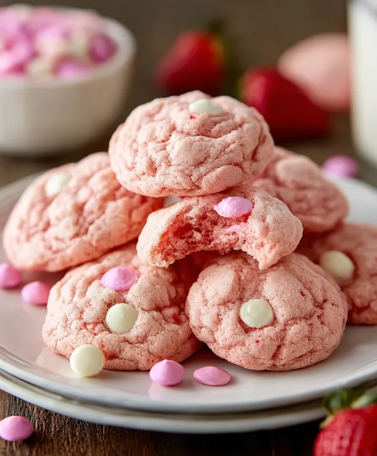 Easy Strawberry Cake Mix Cookies – Quick & Delicious