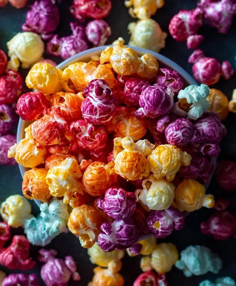 Colorful Candied Popcorn-Sweet Treat Recipe