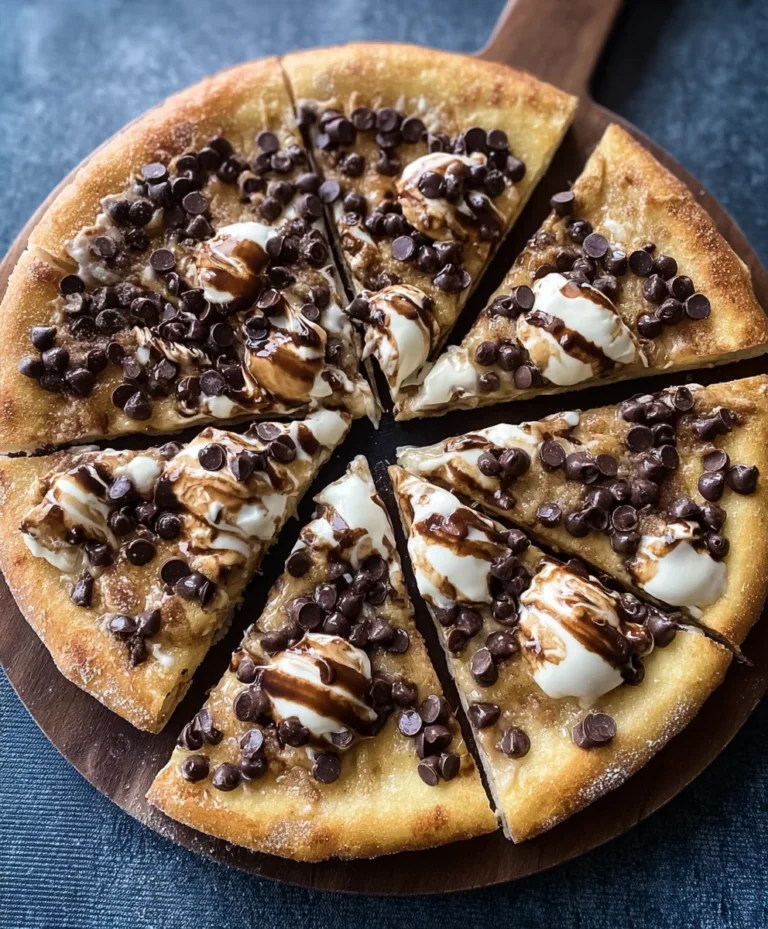 Easy Chocolate Chip Dessert Pizza Recipe