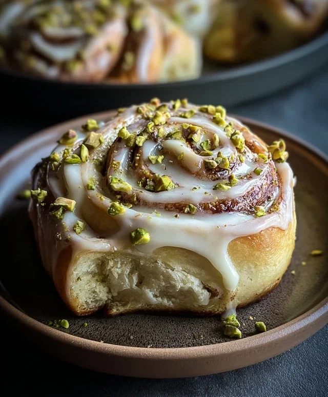 Small Batch Pistachio Cream Cinnamon Rolls