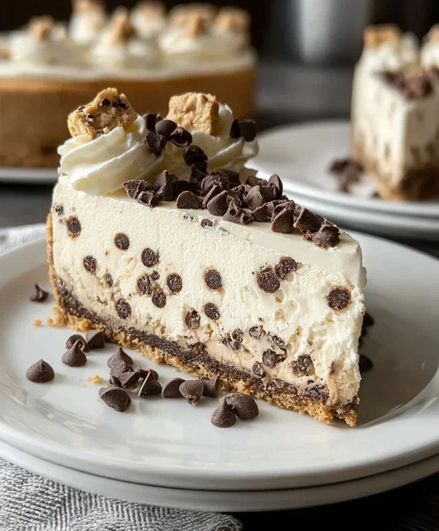 No Bake Cookie Dough Cheesecake