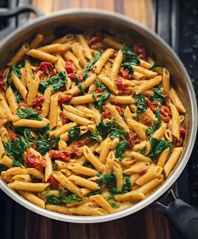 One-Pot Spinach Tomato Pasta