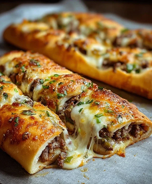 Philly Cheesesteak Stuffed Cheesy Breadsticks