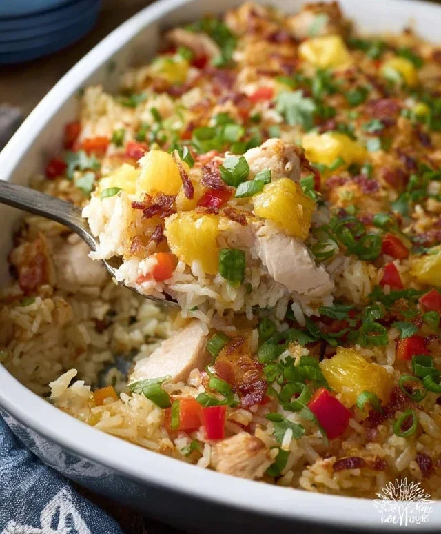 Aloha Pineapple Chicken Rice Casserole