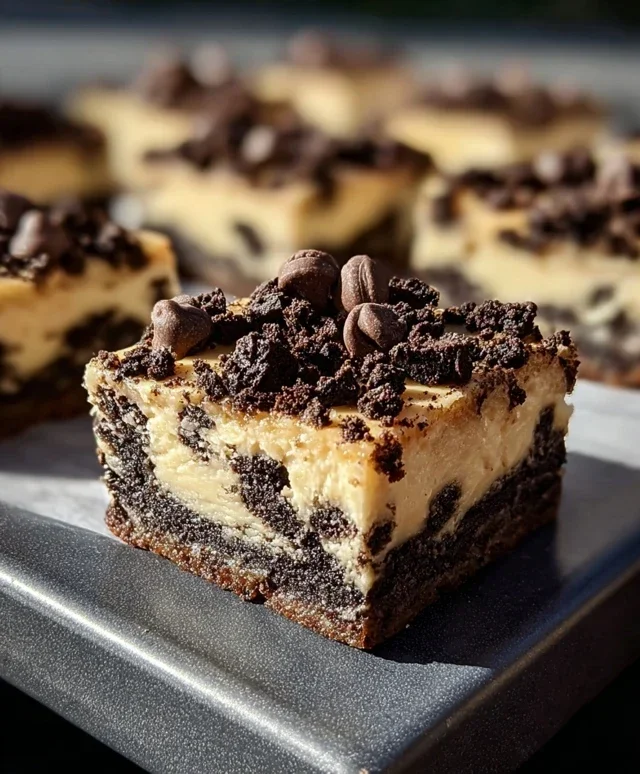 Chocolate Chip Oreo Cheesecake Bars