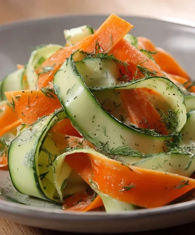 Carrot and Cucumber Ribbon Salad