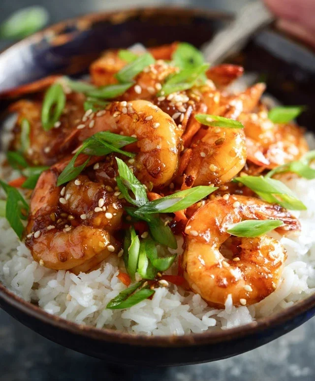 Honey Garlic Shrimp Bowls