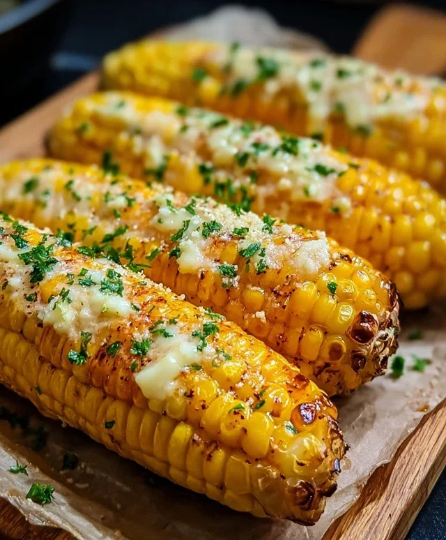 Cheesy Garlic Butter Corn on the Cob