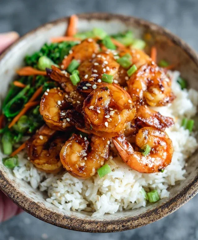 Honey Garlic Shrimp Bowls