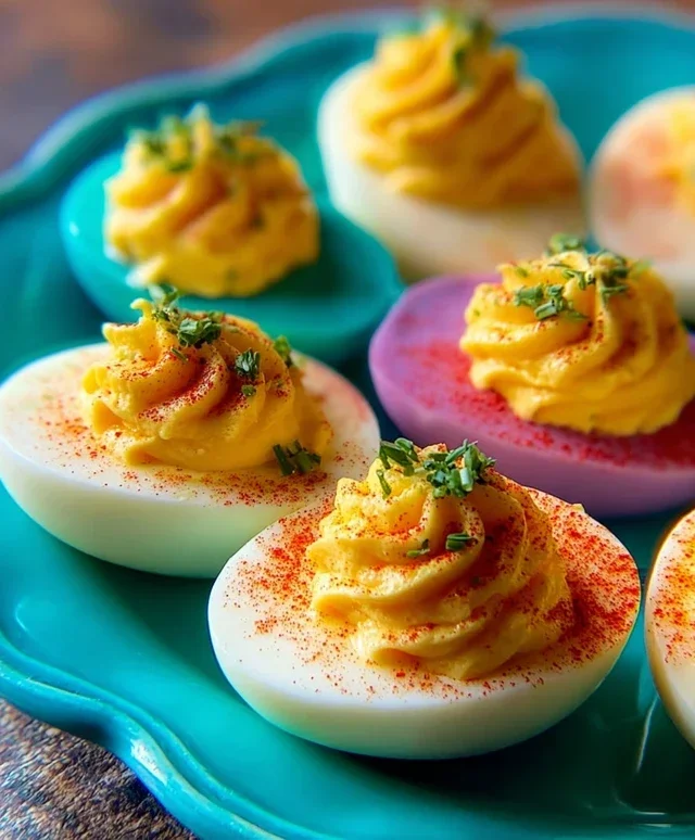 Colored Deviled Eggs