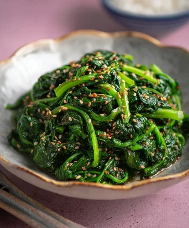 Korean Spinach Side Dish (Sigeumchi Namul)