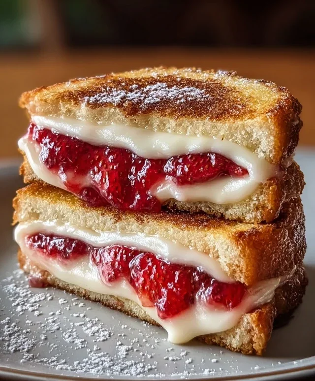 Fried Strawberry Cheesecake Sandwiches