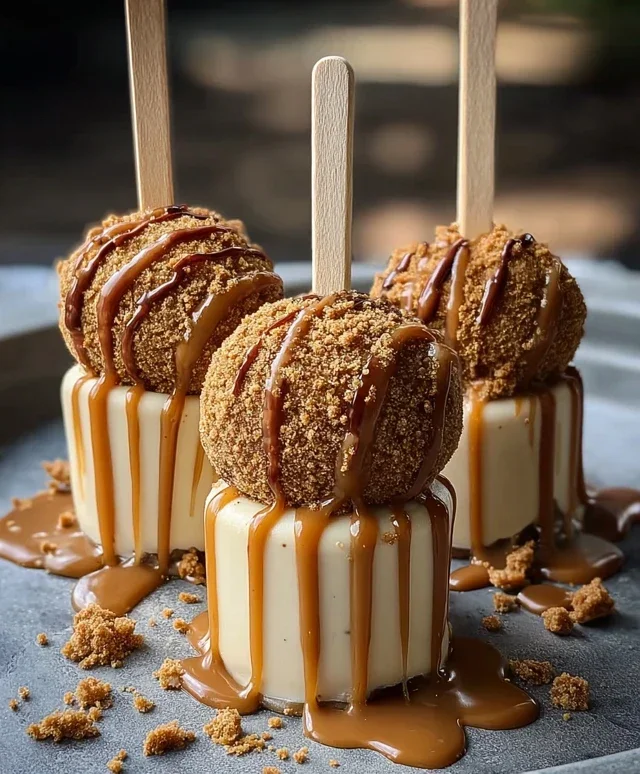 Biscoff Cookie Butter Cheesecake Pops