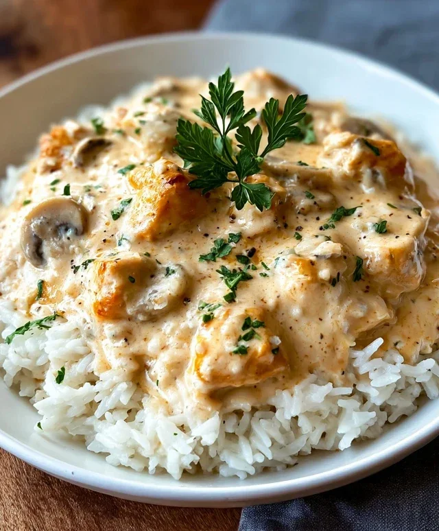 Creamy Smothered Chicken and Rice