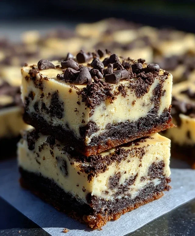 Chocolate Chip Oreo Cheesecake Bars