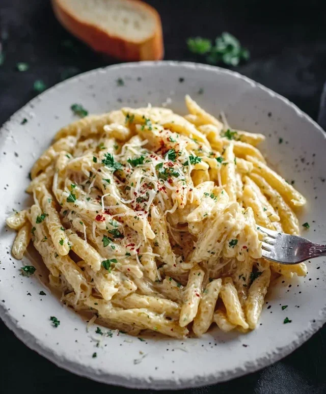 One Pot Creamy Garlic Pasta (Just 20 Minutes!)