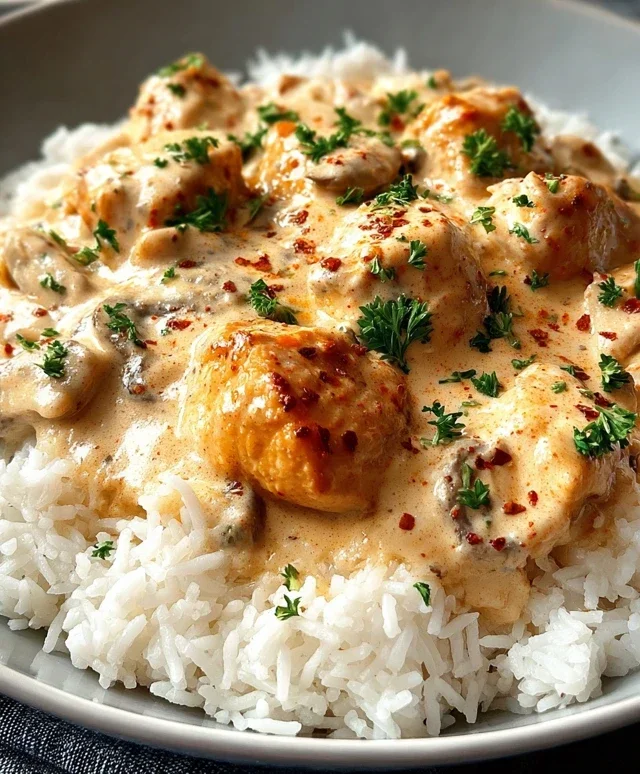 Creamy Smothered Chicken and Rice