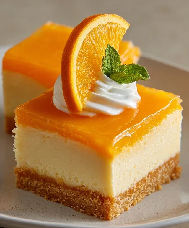 Orange Creamsicle Cheesecake Bars