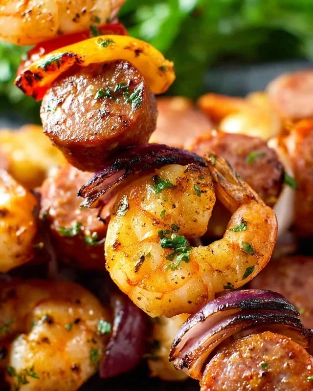 Sausage and Shrimp Kabobs