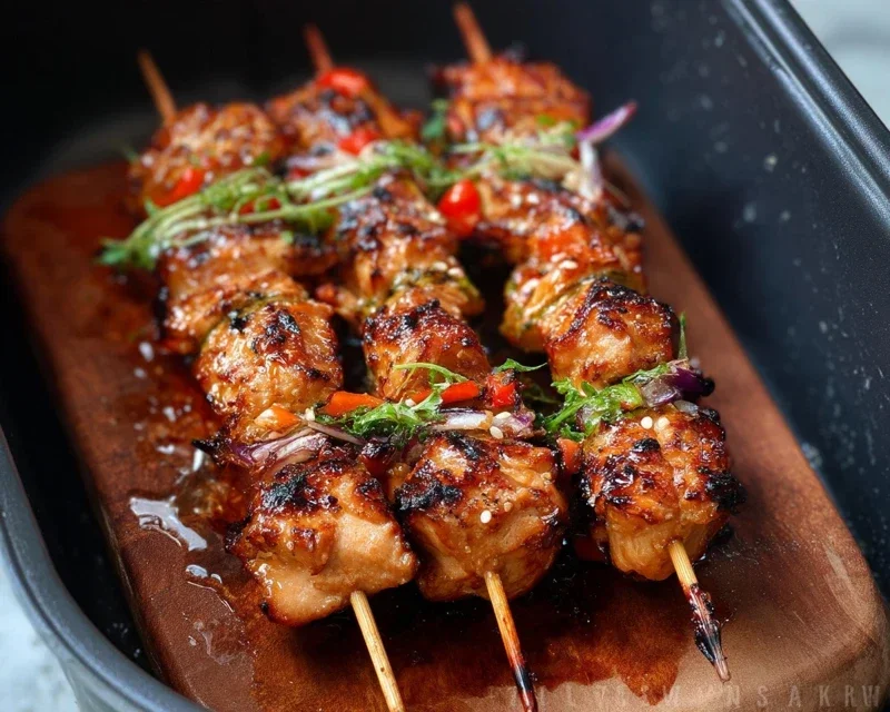 Bang Bang Chicken Skewers
