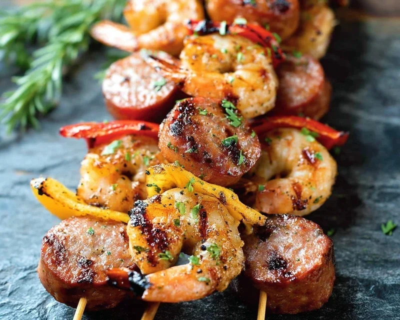 Sausage and Shrimp Kabobs