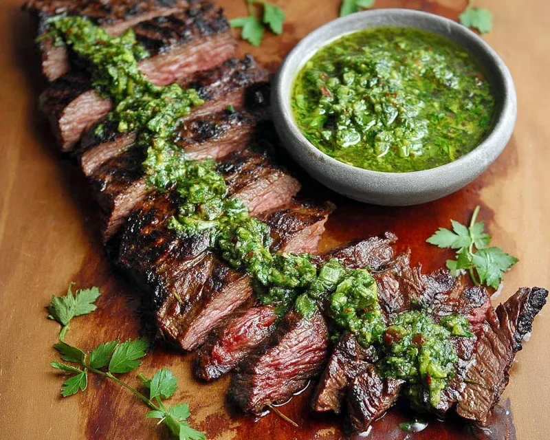 Skirt Steak Marinade Recipe with Chimichurri Recipe
