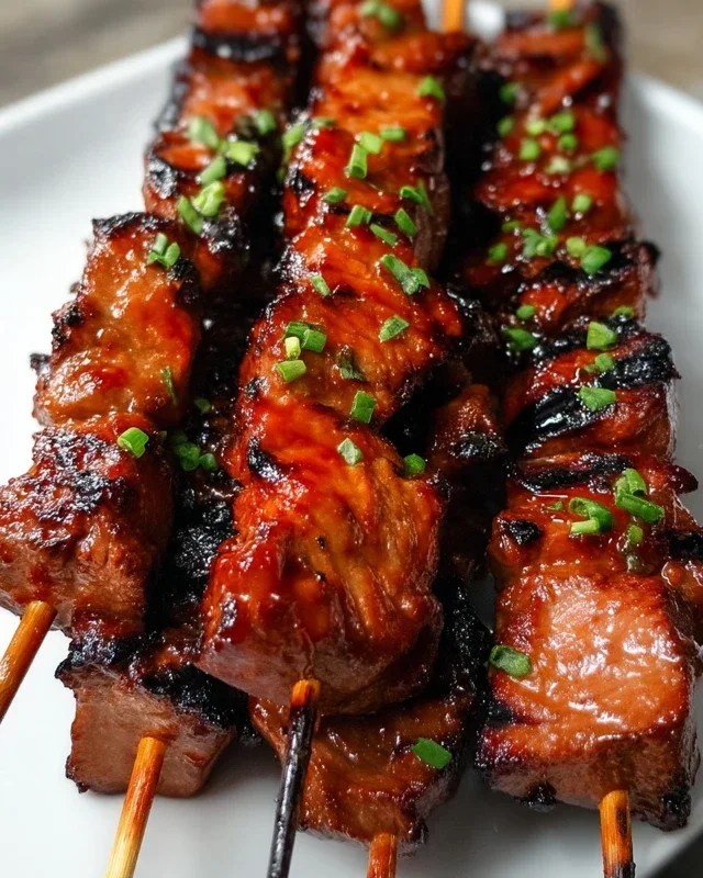 BBQ Beef Skewers with Filipino BBQ Marinade