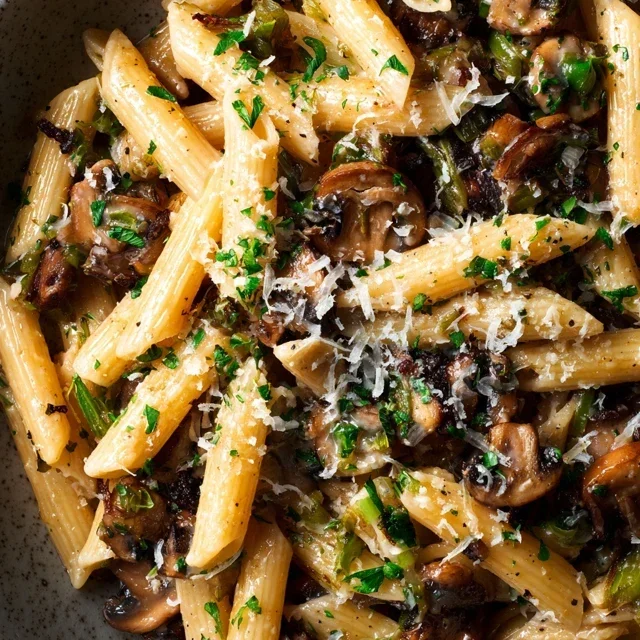 Caramelized Leek and Mushroom Gruyere Pasta