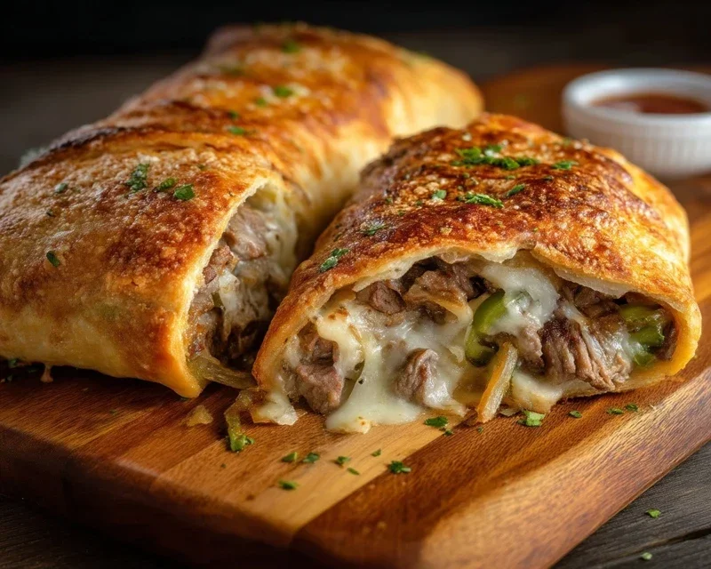Philly Cheesesteak Stromboli