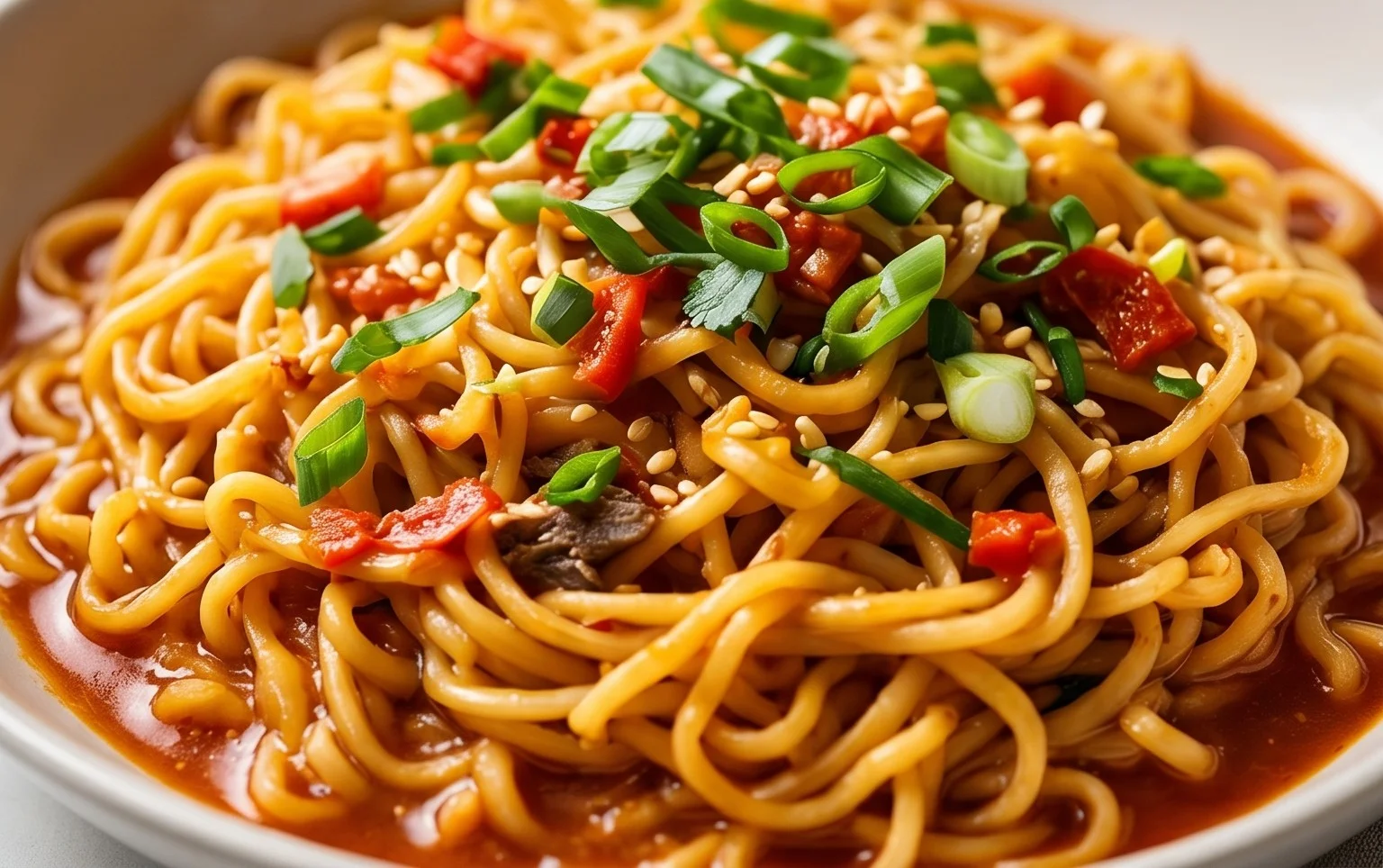 Easy Saucy Ramen Noodles