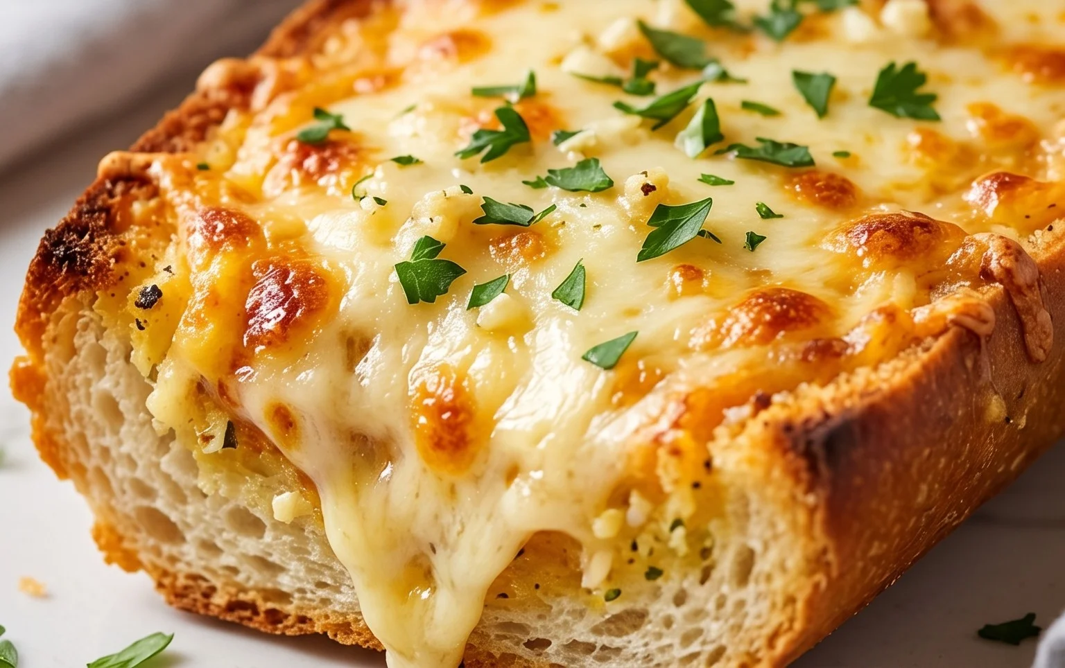 BEST CHEESY GARLIC BREAD RECIPE