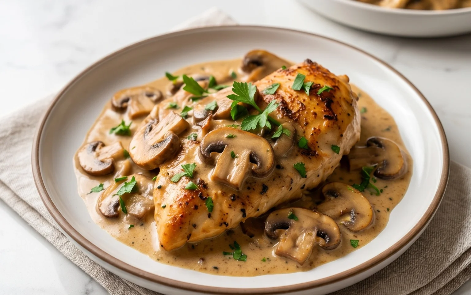 Creamy Mushroom Chicken Recipe