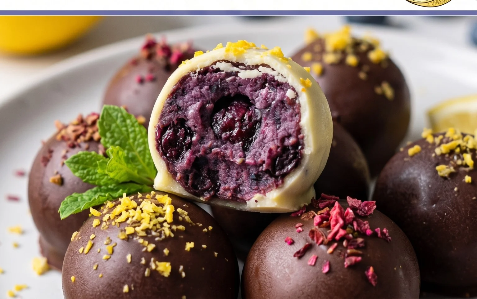 LEMON BLUEBERRY TRUFFLES