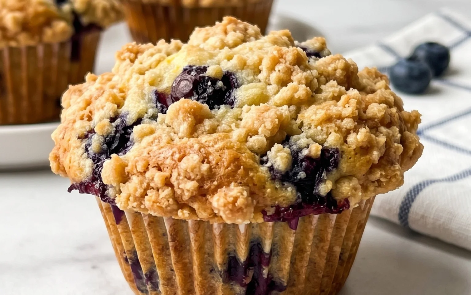 Lemon Blueberry Streusel Muffins