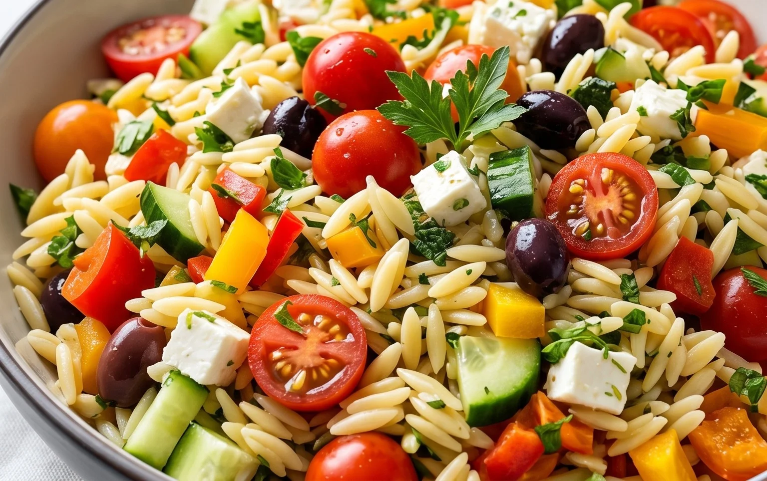 Rainbow Orzo Salad