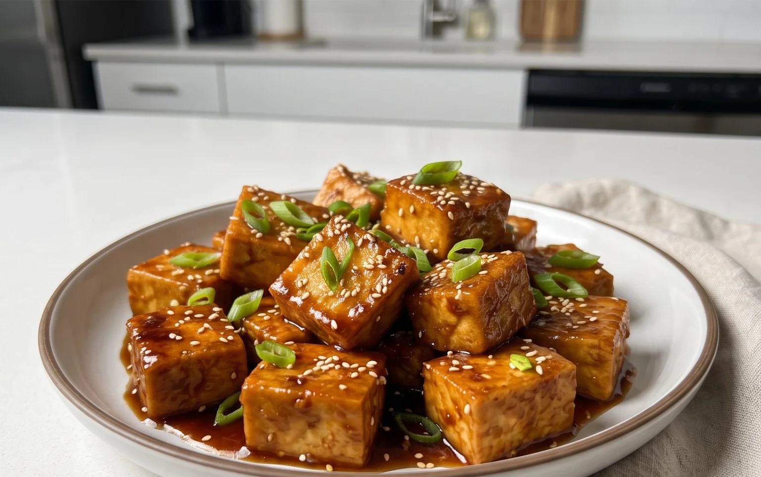 Honey Garlic Tofu