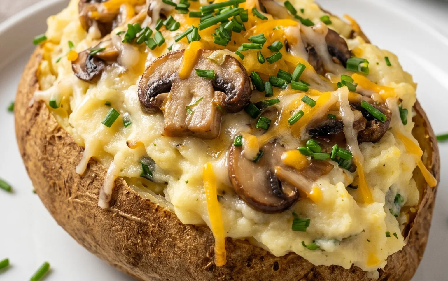 The Ultimate Stuffed Baked Potatoes with Mushrooms