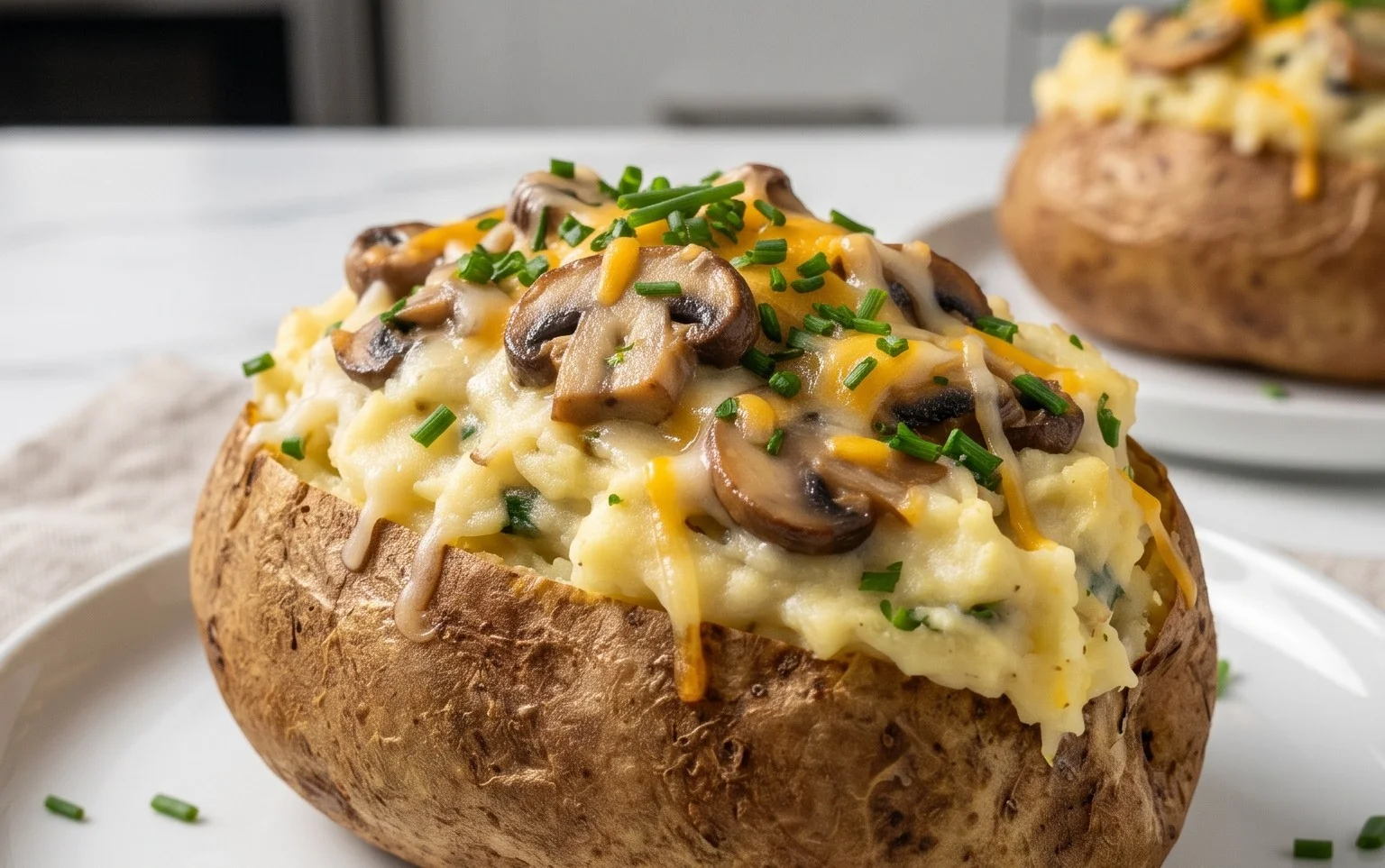 The Ultimate Stuffed Baked Potatoes with Mushrooms