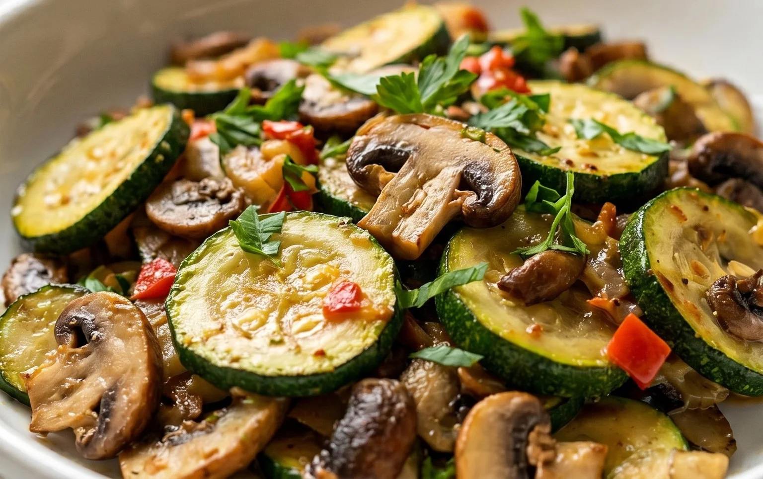Skillet Zucchini and Mushrooms