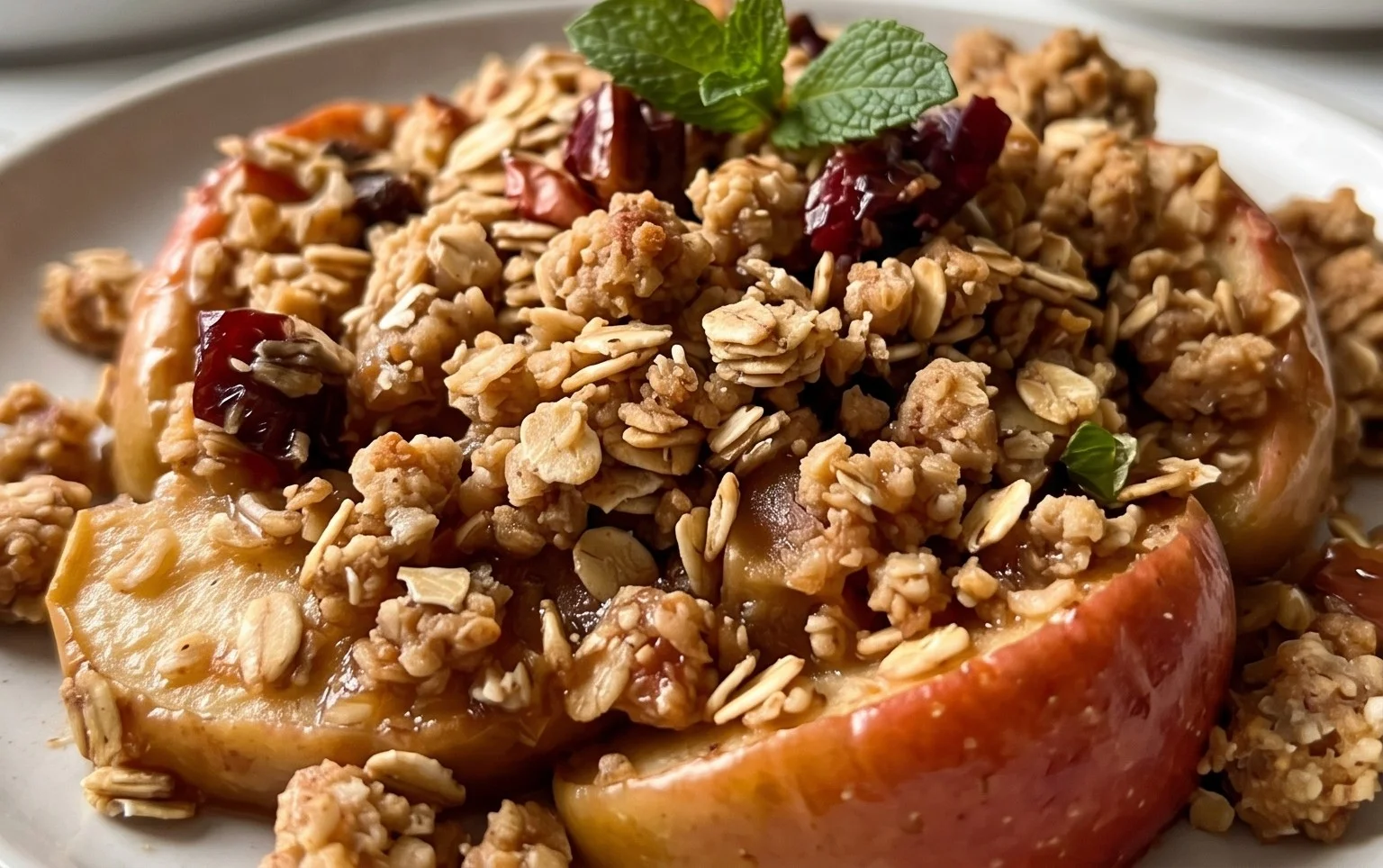 Healthy Breakfast Apple Crum extractble