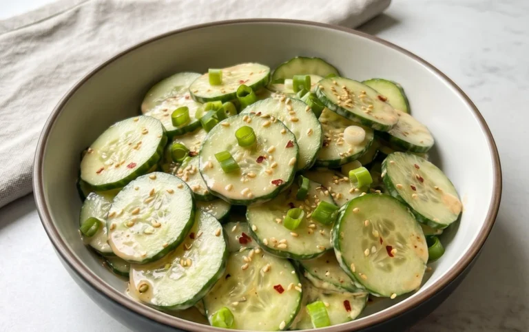 Creamy Asian Cucumber Salad Bowl