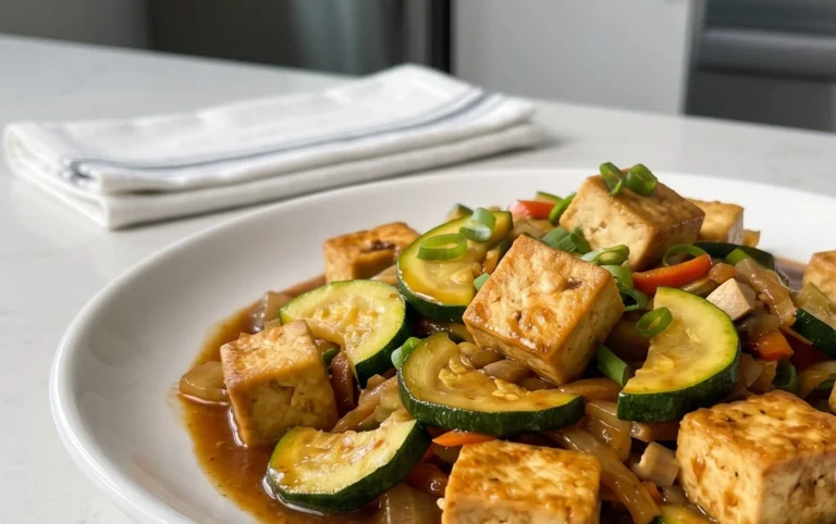 Zucchini Stir Fry With Tofu (Vegan)