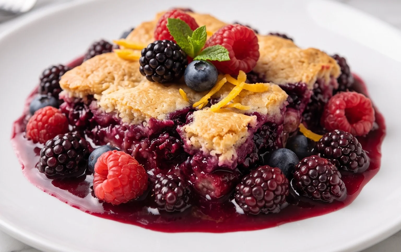 The Pioneer Women's Blackberry Cobbler