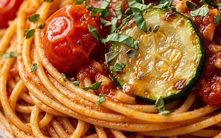 Healthy Tomato Zucchini Pasta